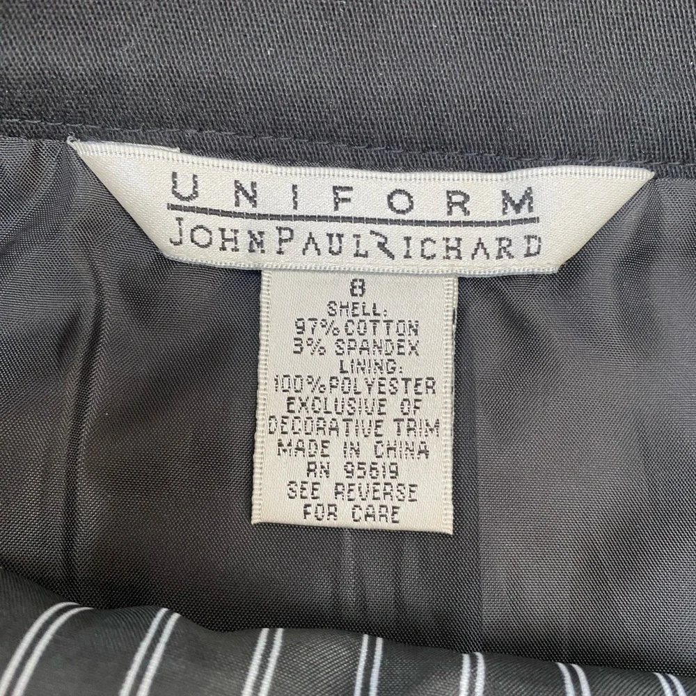 Vintage Black Embroidered cutout black and white skirt - Picture 7 of 11